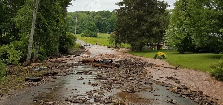 Beaver dam flood closes Wells Road in Norwich